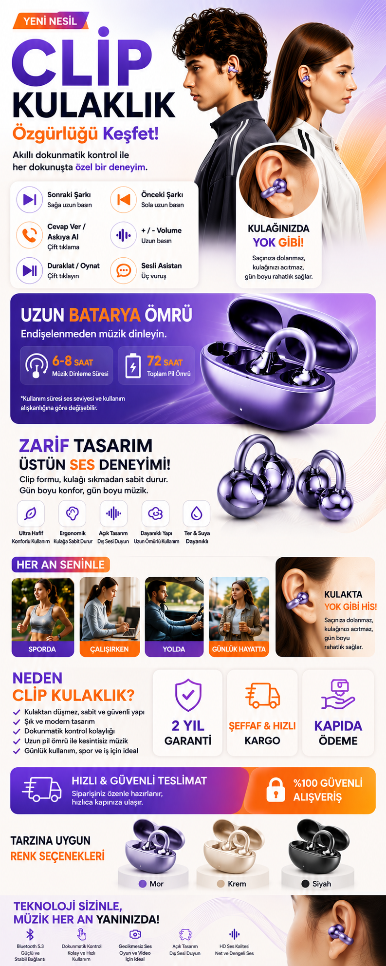 FreeClip Kablosuz Kulaklık